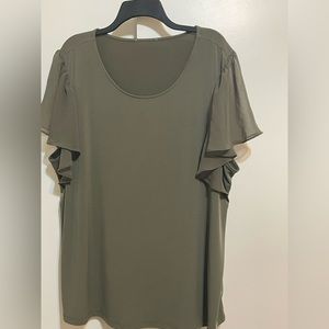 Plus Size Olive Green Top
